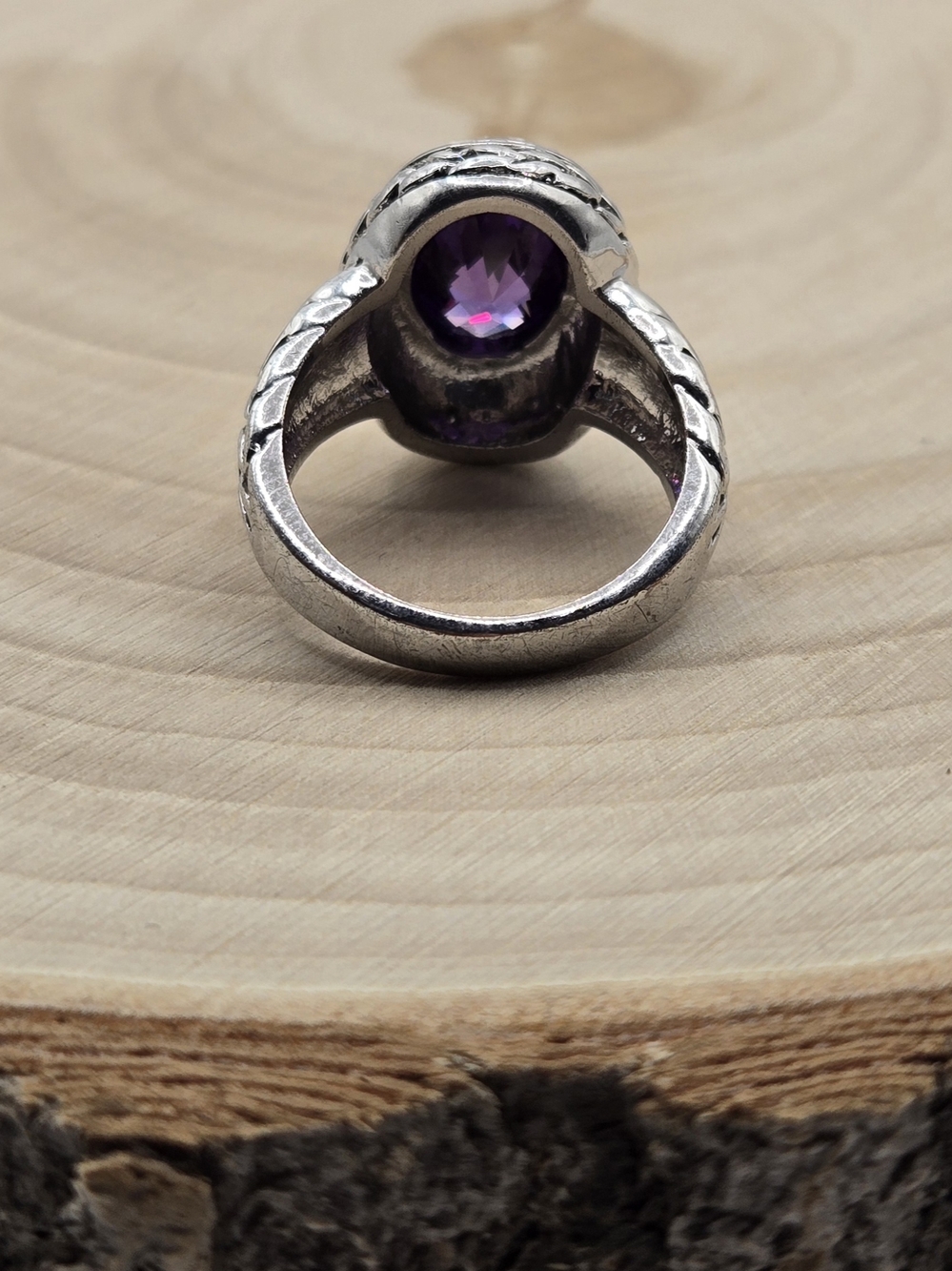 Amethyst Style Ring Size 7 – Vintage Statement - Picture 7 of 8
